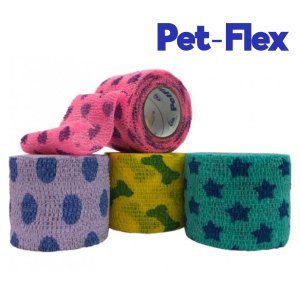 Pet-Flex　カラフル包帯　５ｃｍ幅　Petパック柄