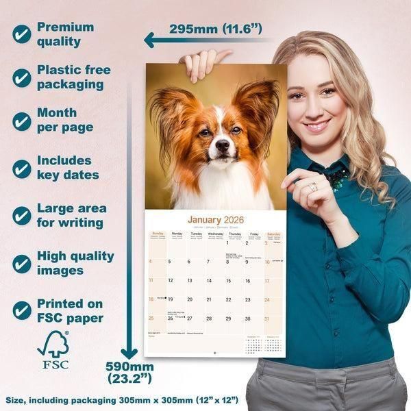 Avonside パピヨン カレンダー Papillon - スマイルドッグ☆アメリカ直