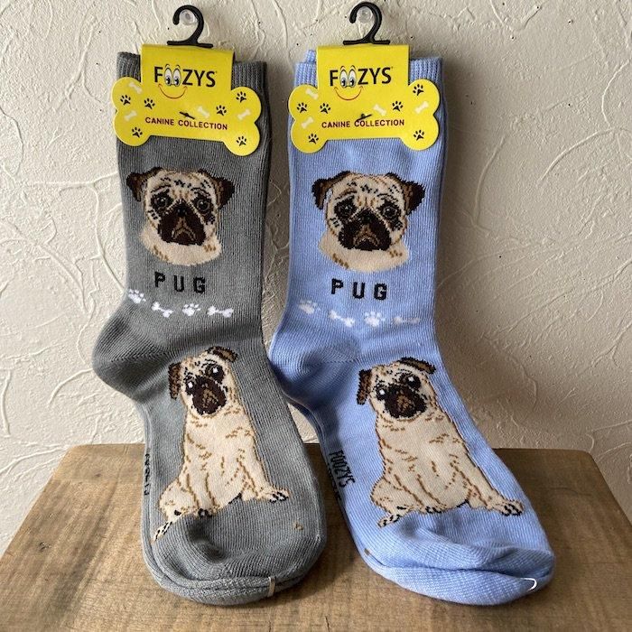 Foozys 靴下 パグ - スマイルドッグ☆アメリカ直輸入犬用品専門店