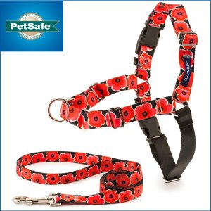 イージーウォークハーネス＆リードのセット【ポピー柄】---PetSafe Easy Walk Chic Dog Harness & Leash