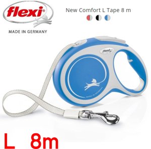 大型犬用フレキシリード「コンフォート」---【Lサイズ】８ｍ伸縮---New Comfort L
Tape 8 m Flexi Retractable Lead