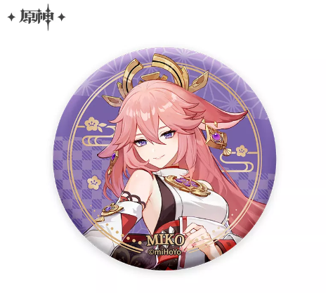在庫】原神 -稲妻- 等身缶バッジ - 丸の猫（株）