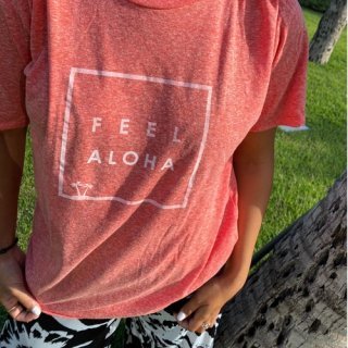 『Lilly&Emma』ハワイラバーなら１枚は持ってる！【ハワイ店限定カラー】FEEL ALOHA　Tシャツ(オレンジ)の商品画像