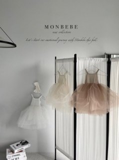 2022aw【monbebe】tulle dress onepiece KIDS／＊(081)
