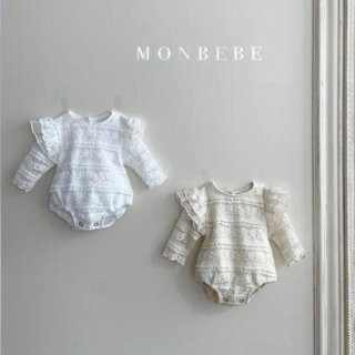 2022aw【monbebe】2color：back circle frill rompers／＊(081)