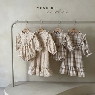 2022aw【monbebe】ママもおそろい：Anne frill onepiece・rompers ／*(S09)