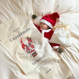 名入れ無料：Christmasタペストリー【Santa！】＋balloon