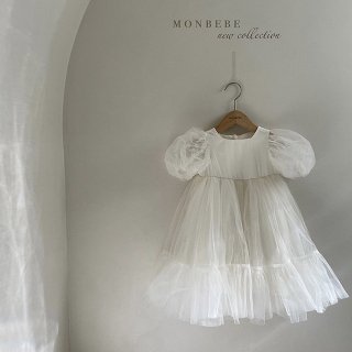 2022aw【monbebe】bonbon princessl tulle dress／*(S112)