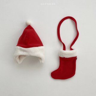 2022aw 【oottbebe】クリスマス☆サンタ帽子と靴下BAG / *