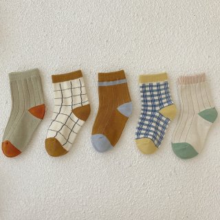 2023ss 3type：spring color socks 5点set/ （A12C）