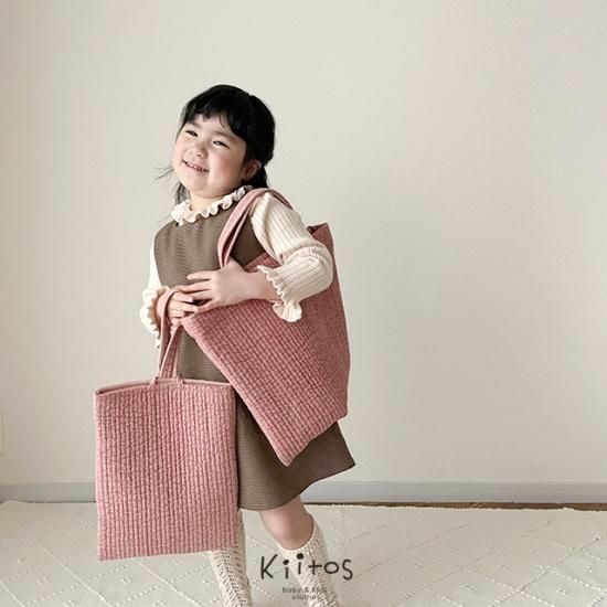 KiitosOriginal :ヌビ レッスンバッグ・上履き入れ【ピンク KiitosOriginal :ヌビ レッスンバッグ・上履き入れ【ピンク