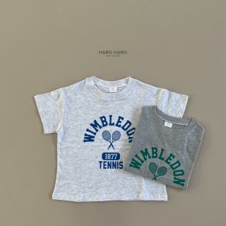 2023s【HAROHARO】 wimbledonテニスプリントTシャツ/* (O031)★