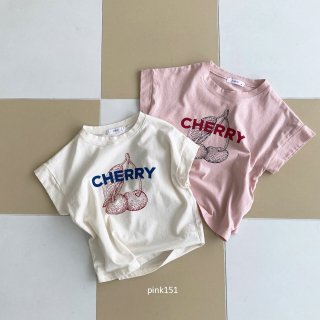 2023s【PINK】2color CHERRY Tシャツ ／＊(A031)★