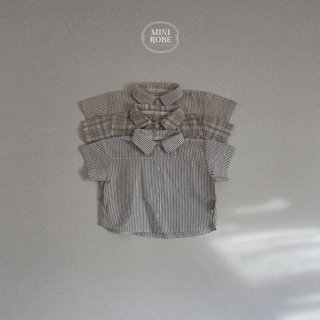 2023s【minirobe】 3color：picnic cottonシャツ／*(N041)★