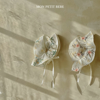 2023s【Mon petit】Baby：flower embroidery hat /* (N04)★