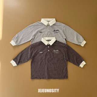 2024s1【JeJeuno】7 ボーダーカラーTシャツ /* (N01)★