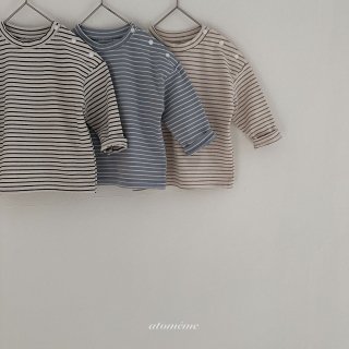 2024s1【atomeme】18 shushu stripe T-shirt /* (N01)★ 