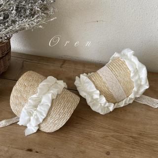OREN オレン ベルーカ 韓国ベビー服 フリルロンパース ヘアーバンド