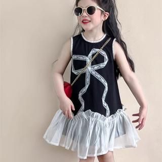 bebe ブラック/ホワイト レース ワンピース XXS バックレースアップパイピングビックカラーフラワープリント