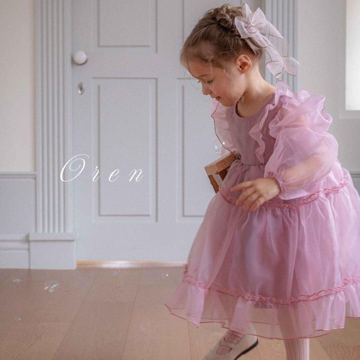 2025aw1【OREN】66：(80cm~120cm)マリアンオーガンザロンパース