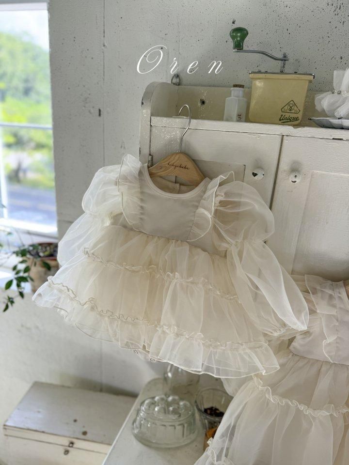 おままごとサイズ ウランガラス 子供用 お子様サイズ アメリカ製 箱付き 羊 2025aw1【OREN】66：(80cm~120cm)マリアンオーガンザロンパース