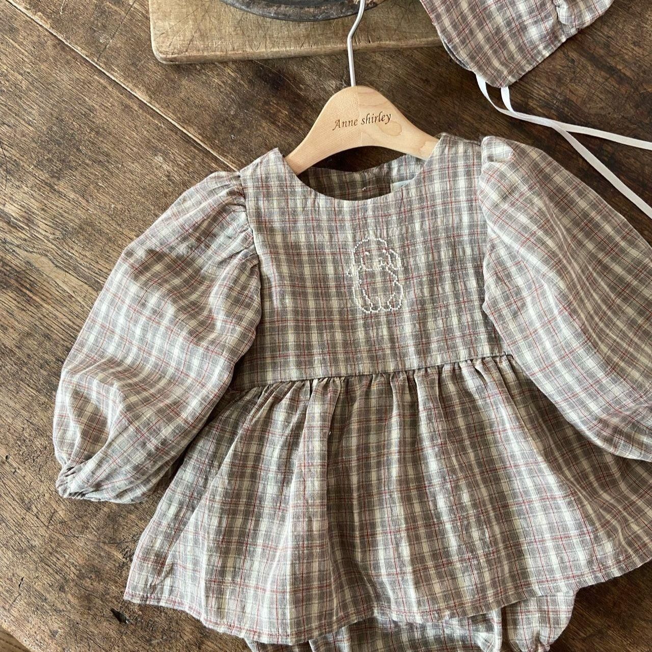anneshirley ロンパ　M 2025aw1【Anne shirley】6 マゼンタロンパース(ボンネットセット