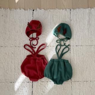 OREN オレン ベルーカ 韓国ベビー服 フリルロンパース ヘアーバンド