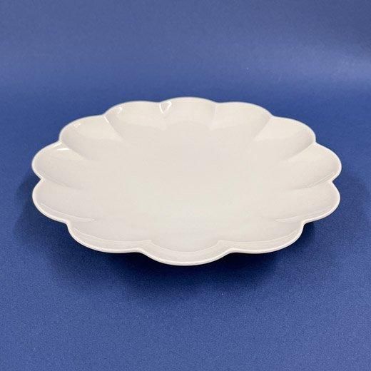 絵瀬戸　菊花型皿 Square Seto plate with iron painted chrysanthemum 瀬戸皿 鉄