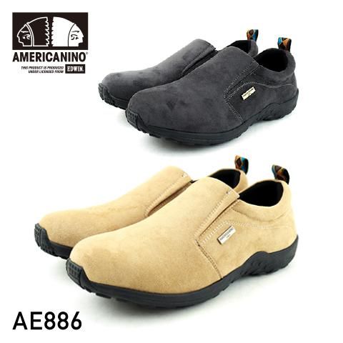 Americanino Edwin アメリカニーノ エドウィン Ae6 モックシューズシューズ スリッポン メンズ Beige Gray ベージュ グレー レッドテント 公式ストア