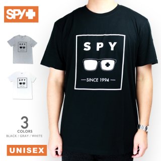 Tシャツ SPY スパイ TEE-19002<br>tee Tshirts T シャツ 半袖 メンズ レディース  ホワイト グレー ブラック 白 黒 かっこいい<br>【メーカー直送品】