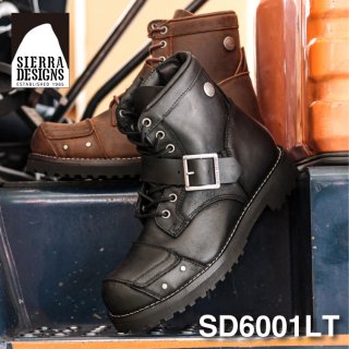 SIERRA DESIGNS シエラデザインズ SD6001LT 本革バイカー ブーツ メンズ ブランド 牛革 オイルレザー セメント製法 内側ジッパー 紐靴<br>