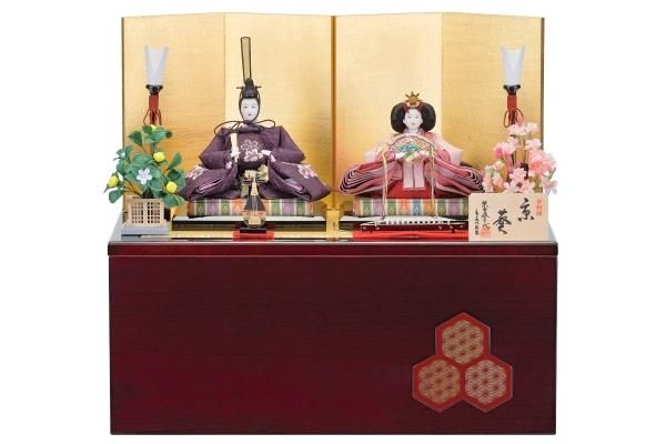 雛人形 親王飾りほぼ新品！吉兆雛 柴田家千代 花飾り 提灯付き