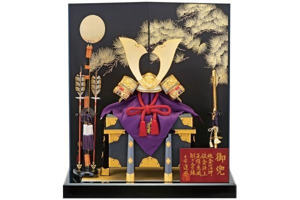 平安道斎兜飾り純金箔押し本金鍍金五月人形端午の節句通商産業大臣賞受賞