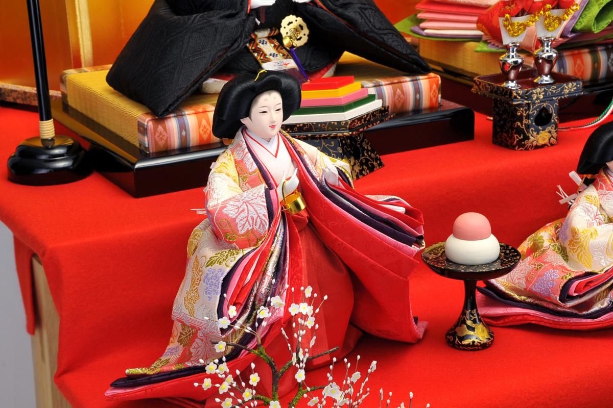衣裳着付毛せん三段飾り | 小出松寿作 - 福田屋人形店のネットストア