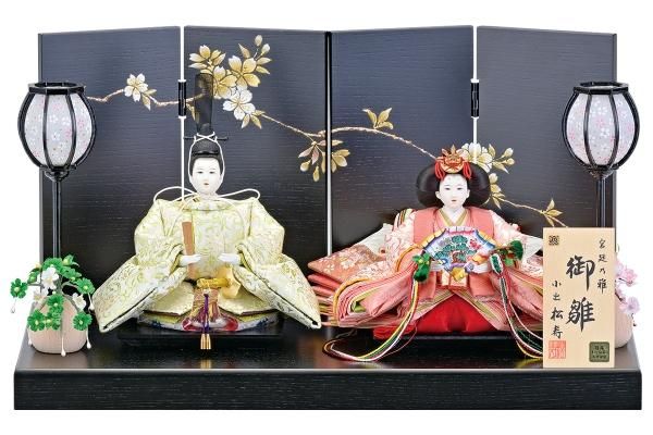 【美品】小出松寿作　雛人形　親王飾り 三段セット 雛人形 小出松寿作