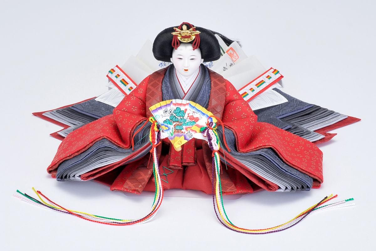 清水久遊 雛人形 親王平飾りセット・間口約80×奥行約40×高さ約28