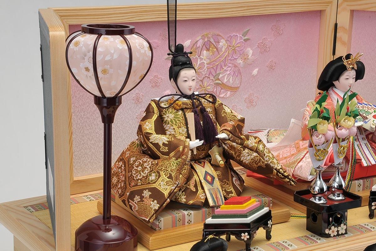 2590 美品 雛人形 ひな人形 金屏風 セット 扇寿作 福寿雛 kh-hina006.jpg