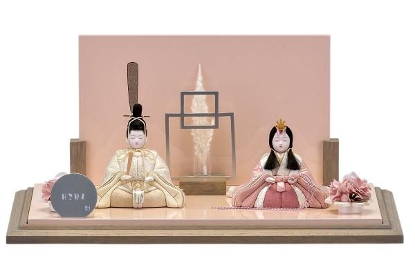 ⭐人気作家一秀 安土雛 二段飾り⭐ ご購入前にご連絡下さい 木村一秀作 安土雛 五人飾「福梅」二曲一双屏風 木製燭台 半円