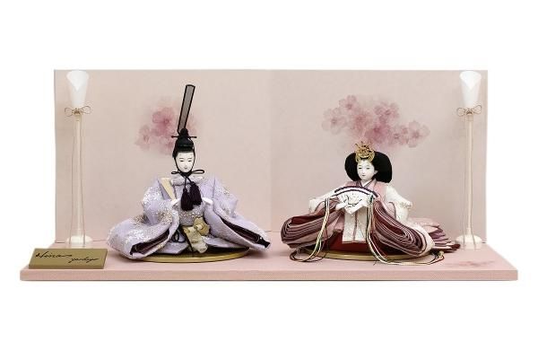 【WEB限定】 雛人形 かわいい 柴田家千代 創作雛 葵 山羊花卉文錦 雛 親王 食器