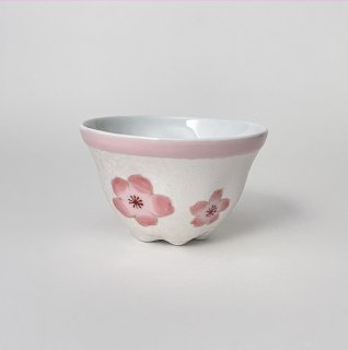 薄ピンク釉虹彩桜　桜煎茶