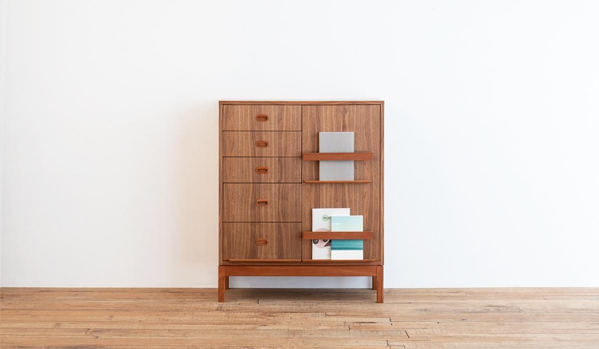 ひまわり 木製6段引き出しチェスト ひまわり 木製6段引き出し