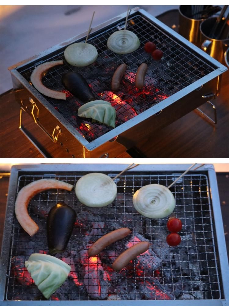 ミニバーベキューコンロ BBQコンロ コンパクトサイズ 折りたたみ