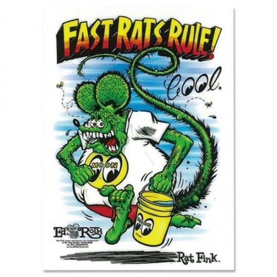 ࡼ󥢥MOONEYES MOON Rat Fink x MOON Fast Rat Rule ƥå [DM233]
