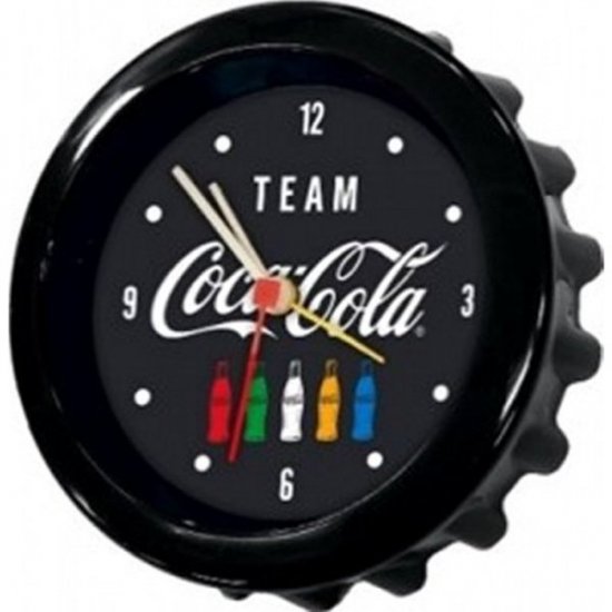 COKE 饭åץåʥ֥åTEAM Coca-Cola Bottle Cap Clock PJ-OL05(BK)黨 ꥫ󻨲