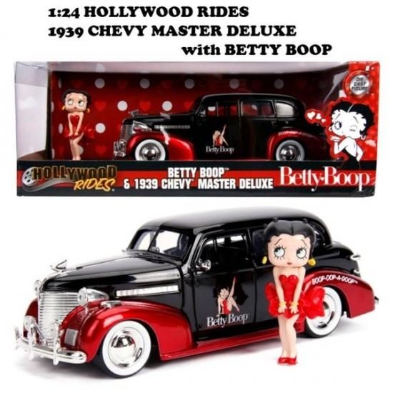 ٥ƥBetty Boop٥ƥ֡ ߥ˥1:24 Hollywood Rides 1939 CHEVY MASTER DELUXE W/٥ƥ󥢥Ứꥫ󻨲