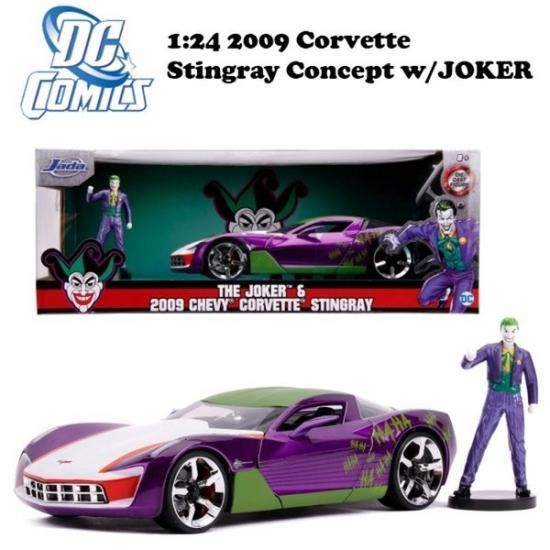 ߥ˥1:24 DC COMICS 2009 CORVETTE STINGRAY CONCEPT w/JOKER ߥ˥ǥ륫㥹