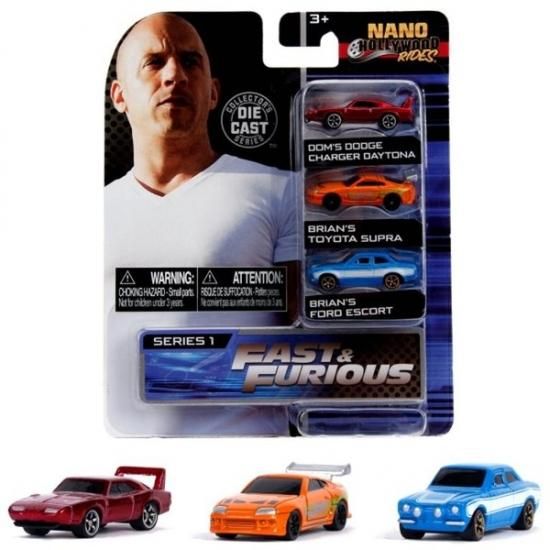 磻ɥԡ ߥ˥ Nano Hollywood Rides FAST & FURIOUS 3-PACK SERIES 1 ߥ˥ǥ륫㥹