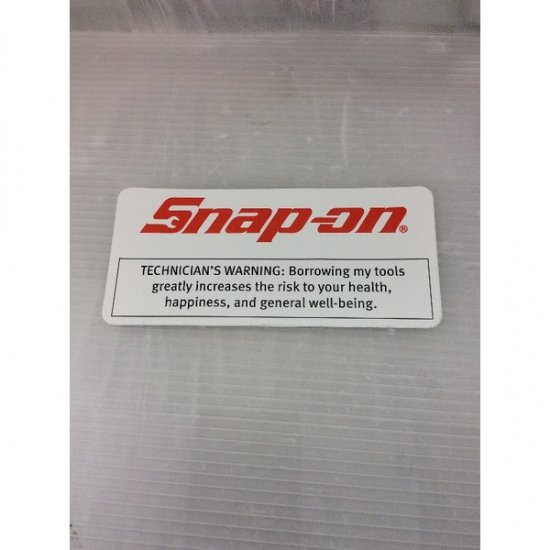 Snap-on DECALS (ƥå) Technicians Warning Decalƥå  ǥ Х ꥫ󻨲 ꥫ