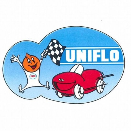 졼󥰥ƥåRacing Sticker ESSO/UNIFLO ǥ Х ꥫ󻨲 ꥫ