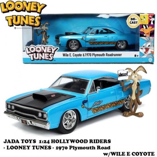 롼ˡƥ塼󥺡ߥ˥1:24 LOONEY TUNES 1970 Plymouth Road w/WILE E COYOTE ǥ륫㥹